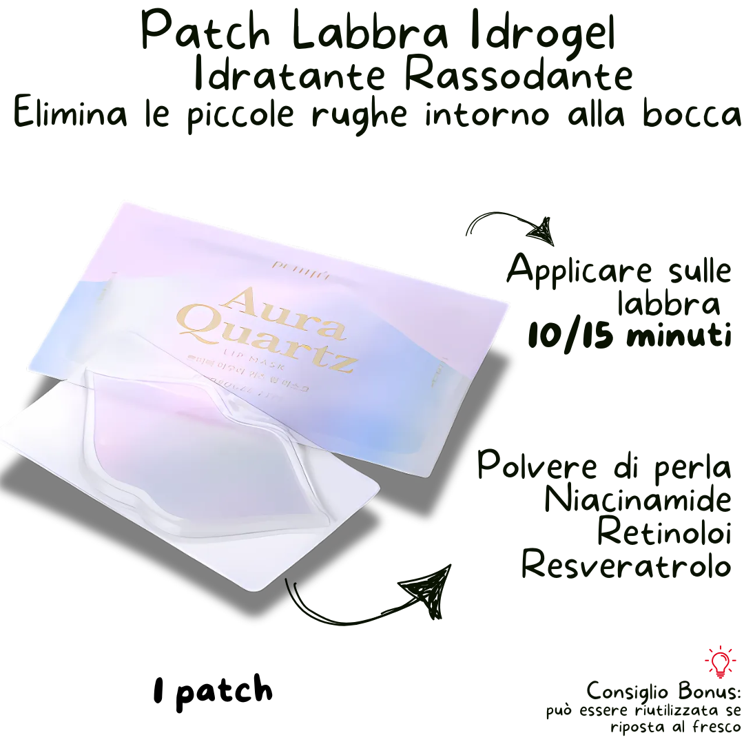 INDICAZIONI UTILIZZO MASCHERA COREANA LABBRA IN HYDROGEL CON ESTRATTI DI PERLA