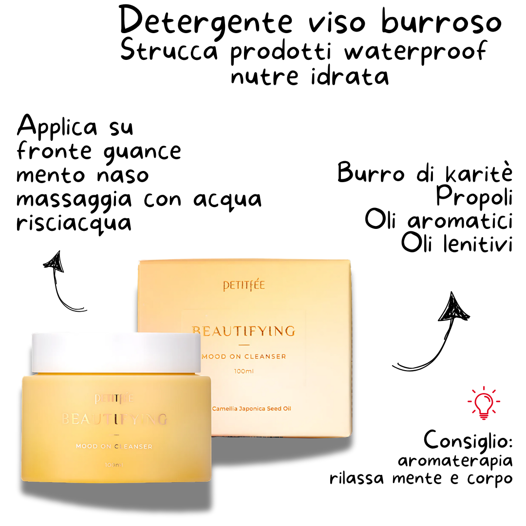 INDICAZIONI UTILIZZO BALSAMO DETERGENTE COREANO PER IL VISO