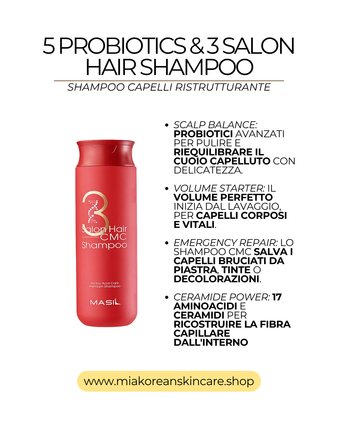 MASIL - Shampoo per capelli curativo e rigenerante 300 ml