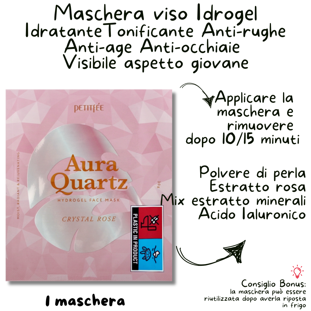MASCHERA COREANA VISO IN HYDROGEL CON ESTRATTI DI PERLA