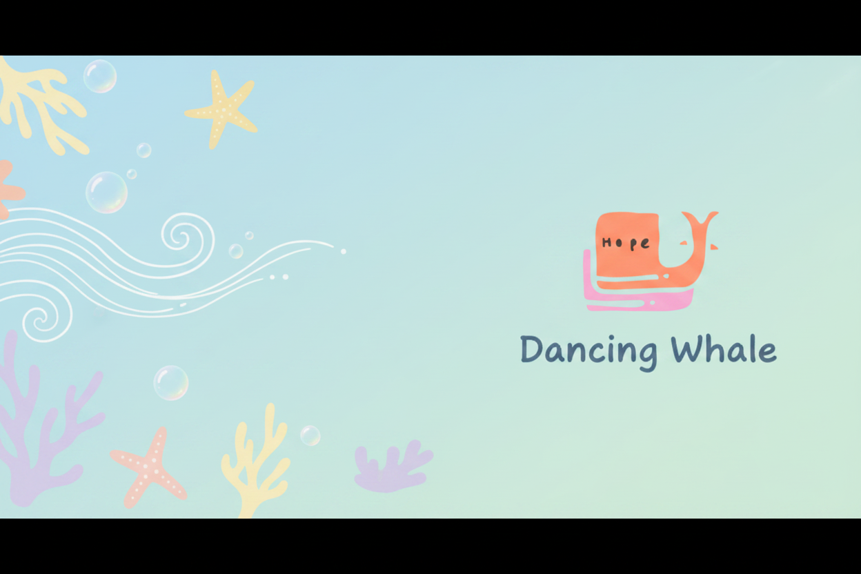 Banner Dancing Whale