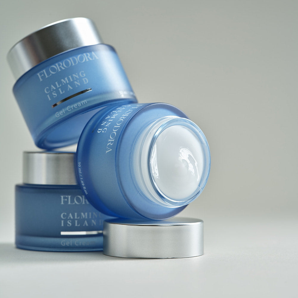 CALMING ISLAND BY FLORODORA - Crema viso gel idratante per pelli sensibili 50 ml