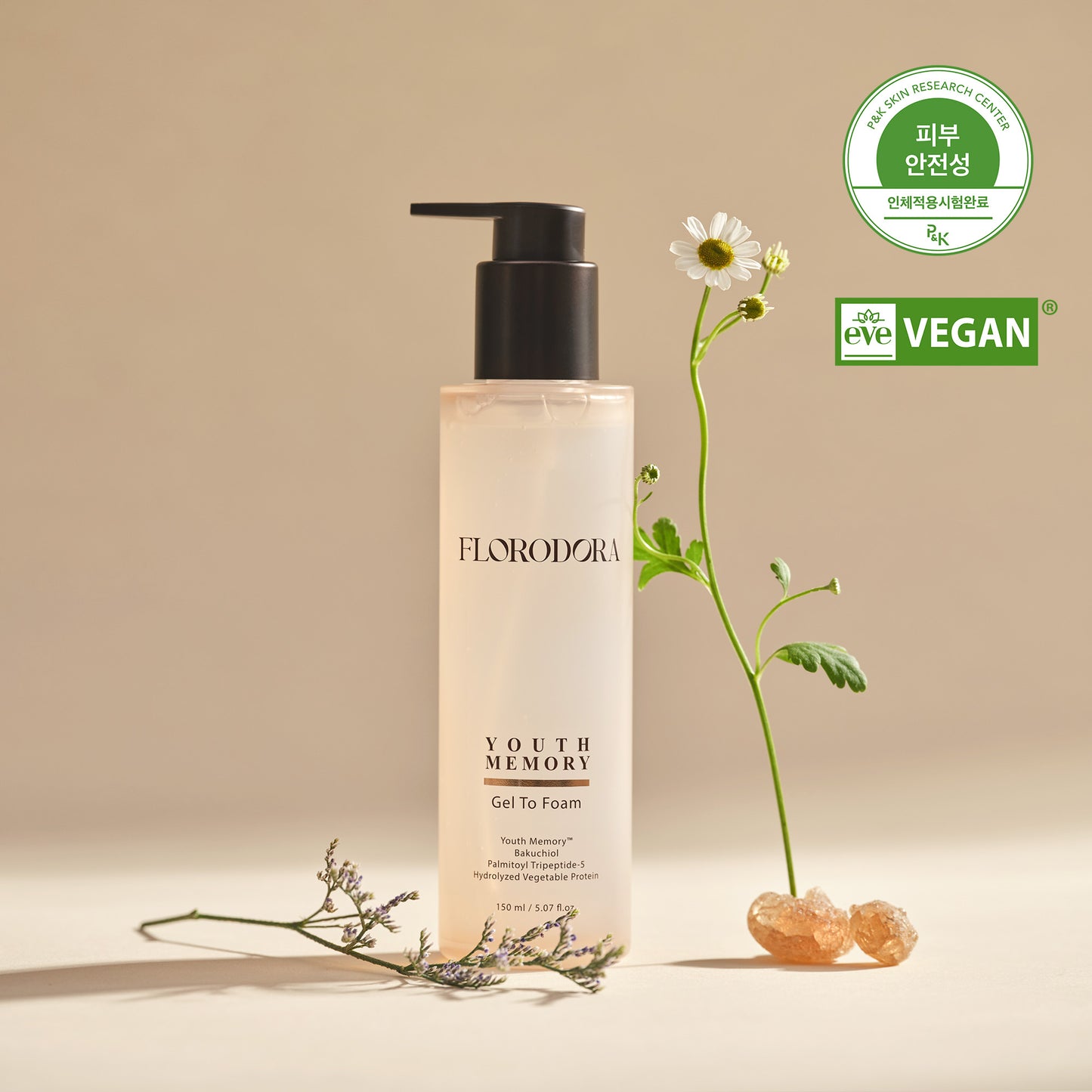 YOUTH MEMORY BY FLORODORA - Detergente viso VEGANO ipoallergenico 150 ml