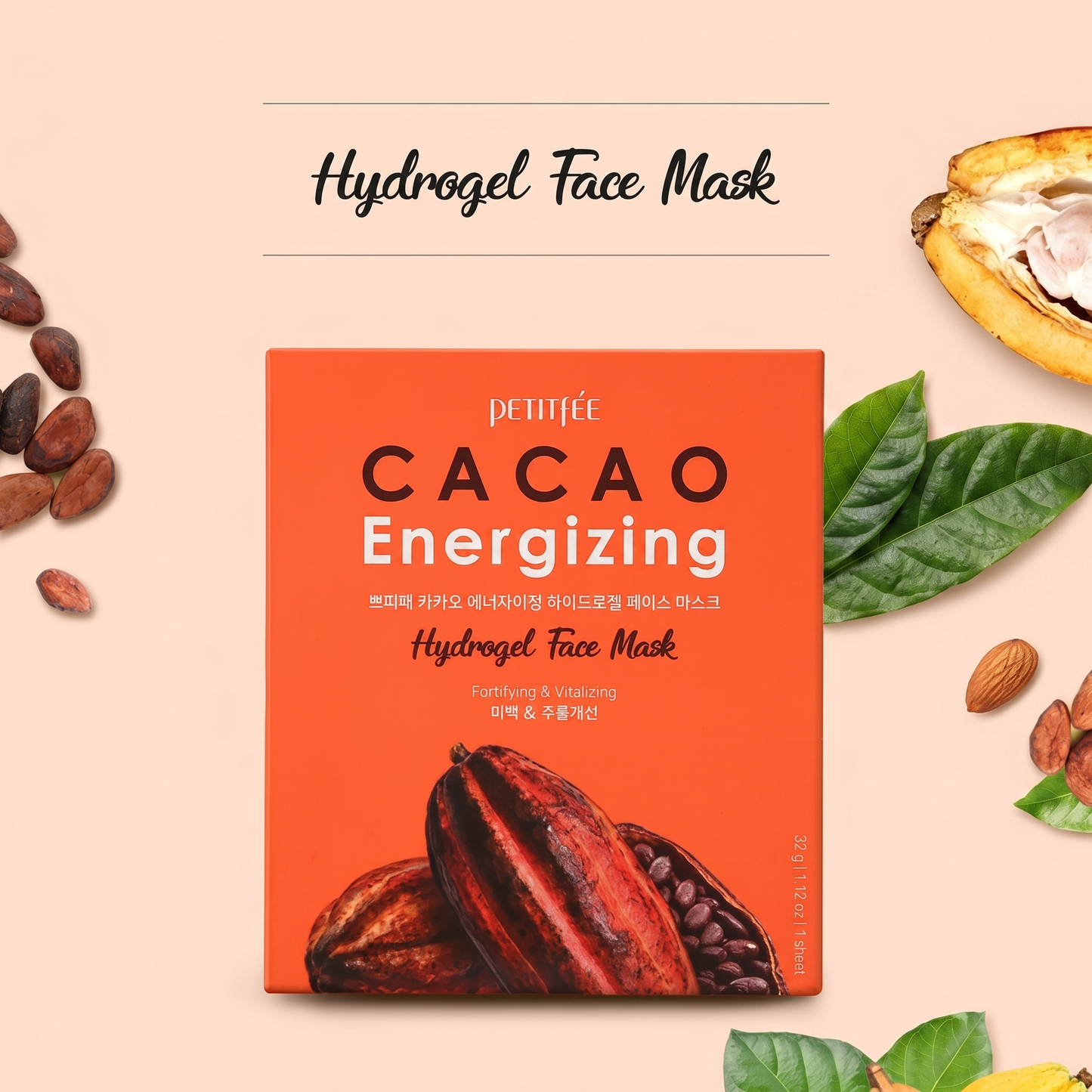PETITFEE - Maschera viso in hydrogel al cacao 1 pz