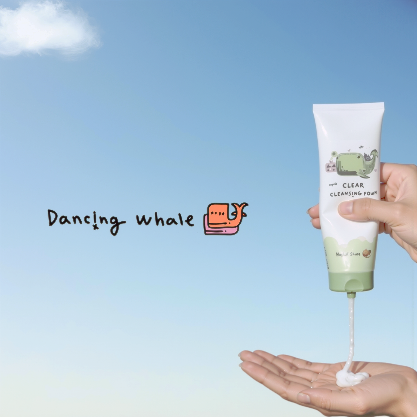 DANCING WHALE - Detergente viso con ingredienti naturali per tutti i tipi di pelle 120 ml