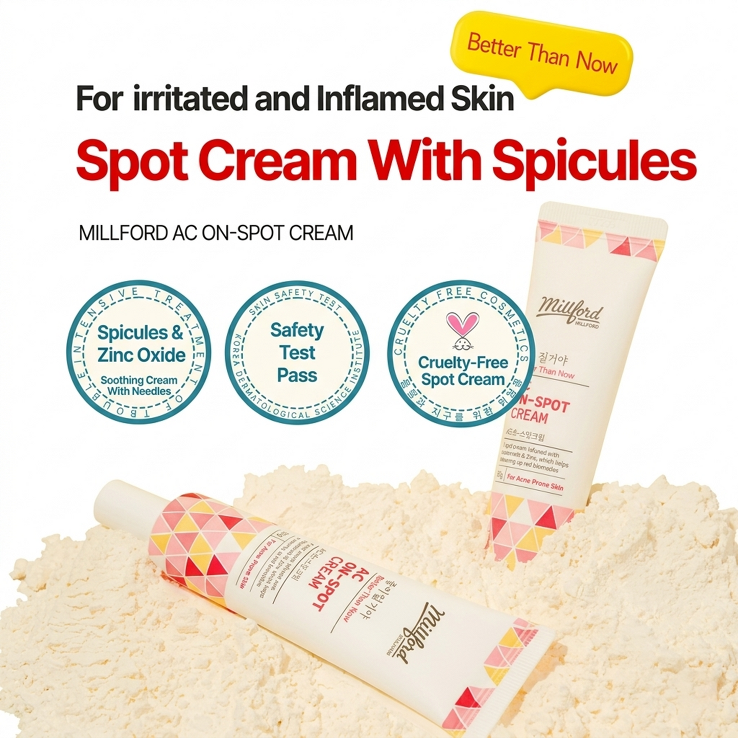 MILLFORD - Crema curativa anti acne ON SPOT per pelli grasse 30gr