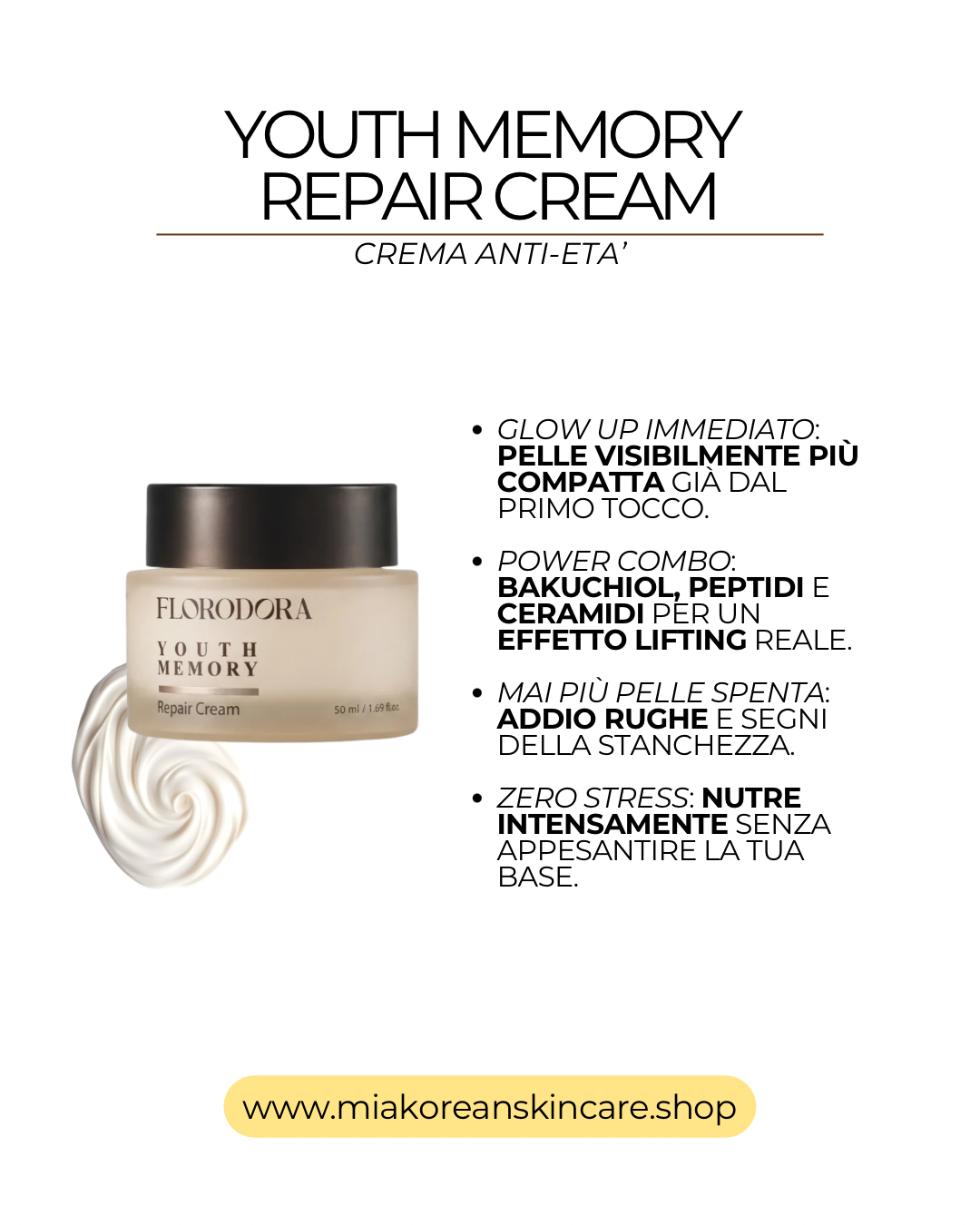 YOUTH MEMORY BY FLORODORA - Crema viso antiage 50 ml