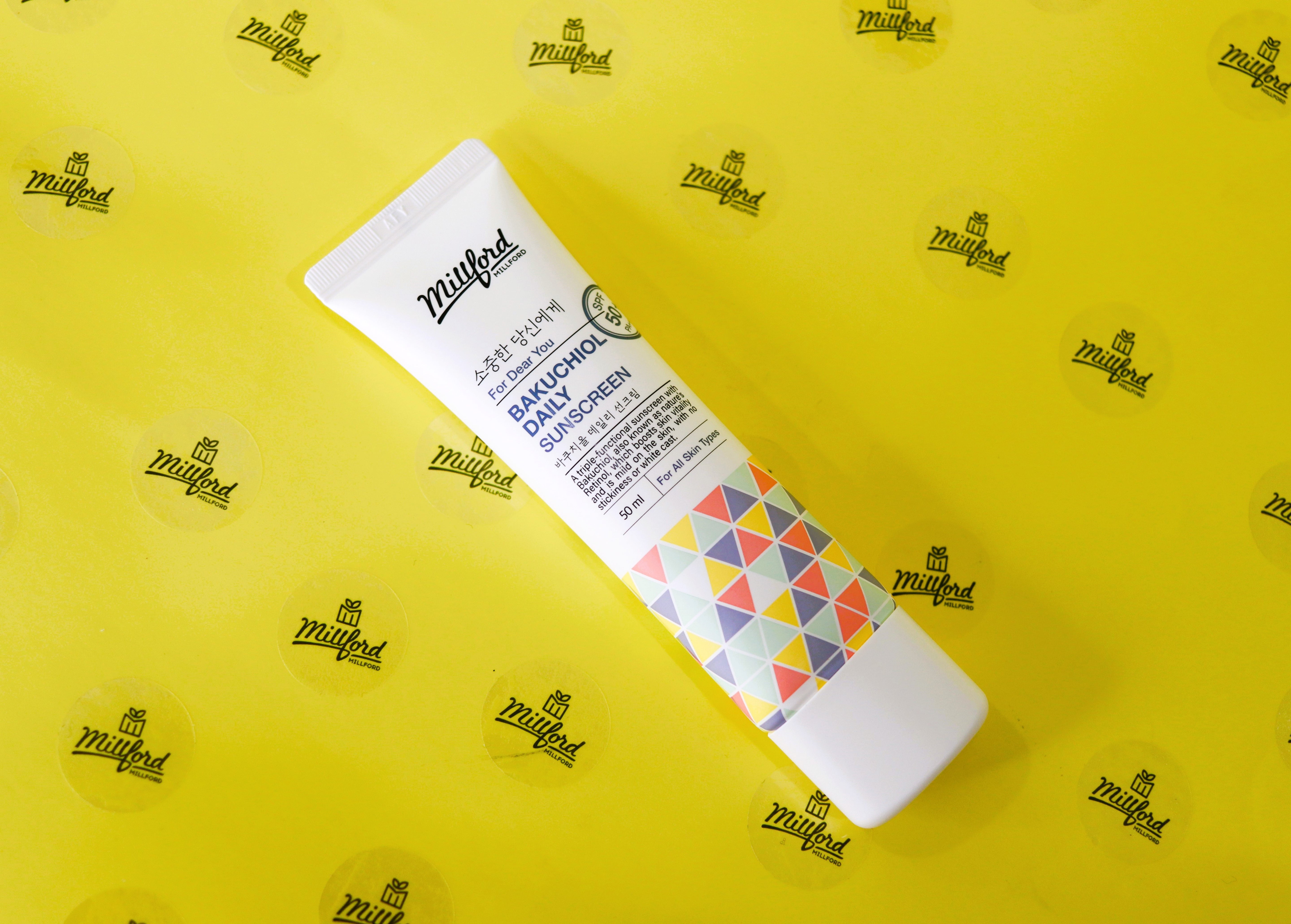 <p><em>Millford Bakuchiol Daily Sunscreen SPF50</em></p>