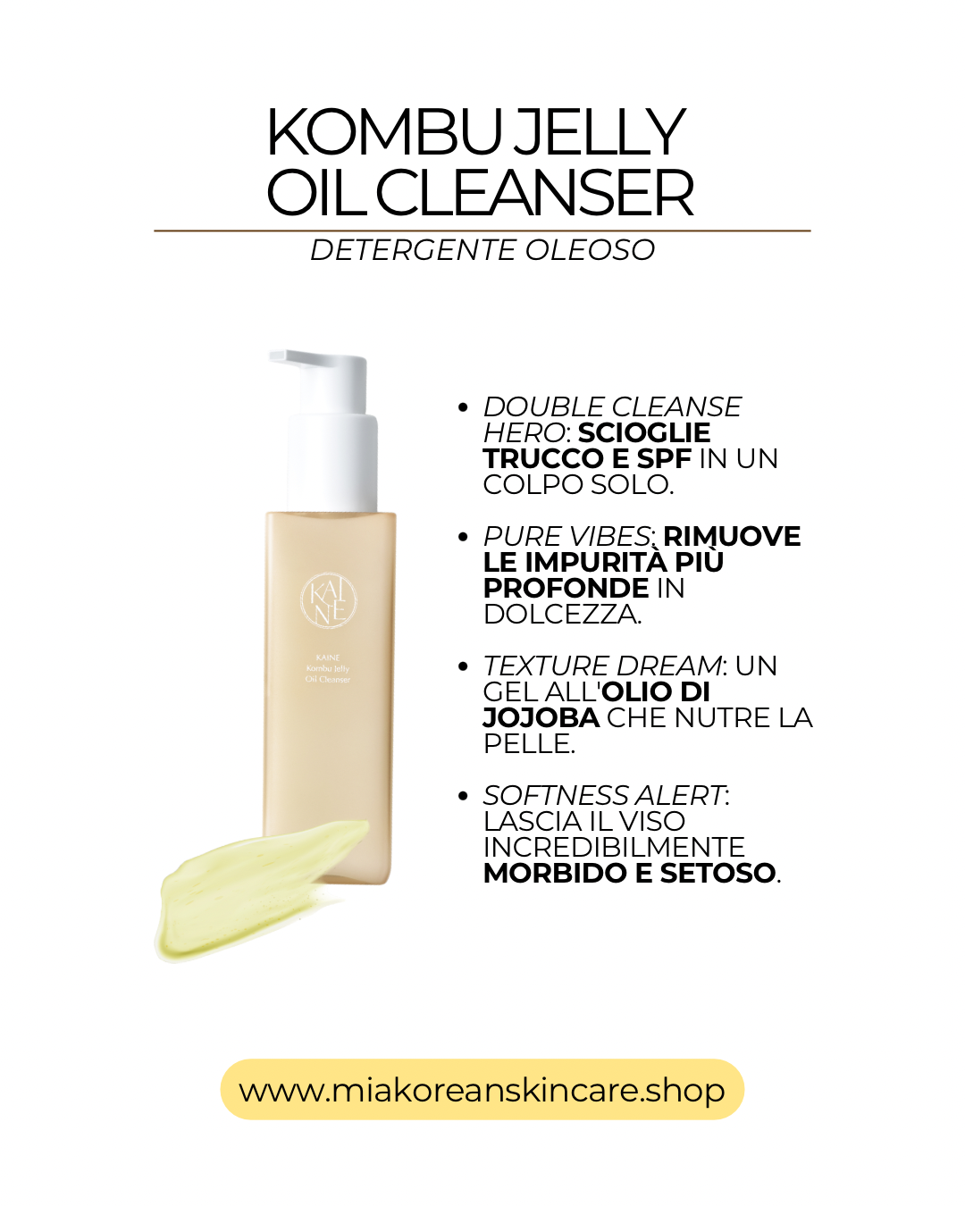 Kaine - Detergente viso in gel/olio super idratante 145 ml