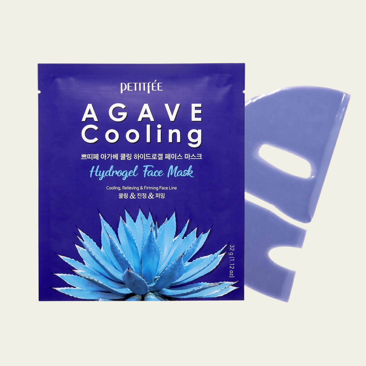 PETITFEE - Maschera viso in hydrogel con Agave Blue 1 pz