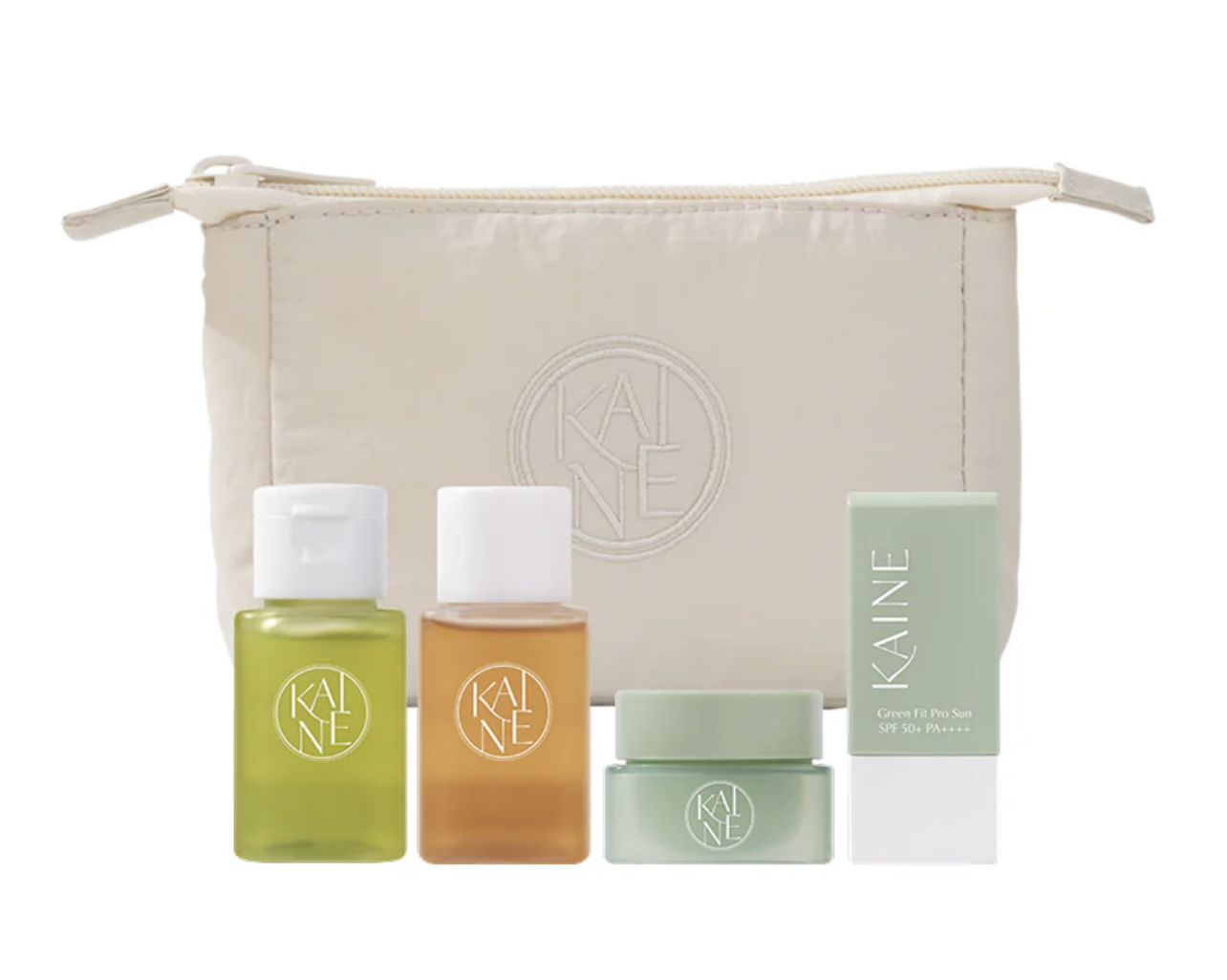 KAINE TRAVEL KIT: DETERGENTE, TONICO, CREMA VISO E SOLARE