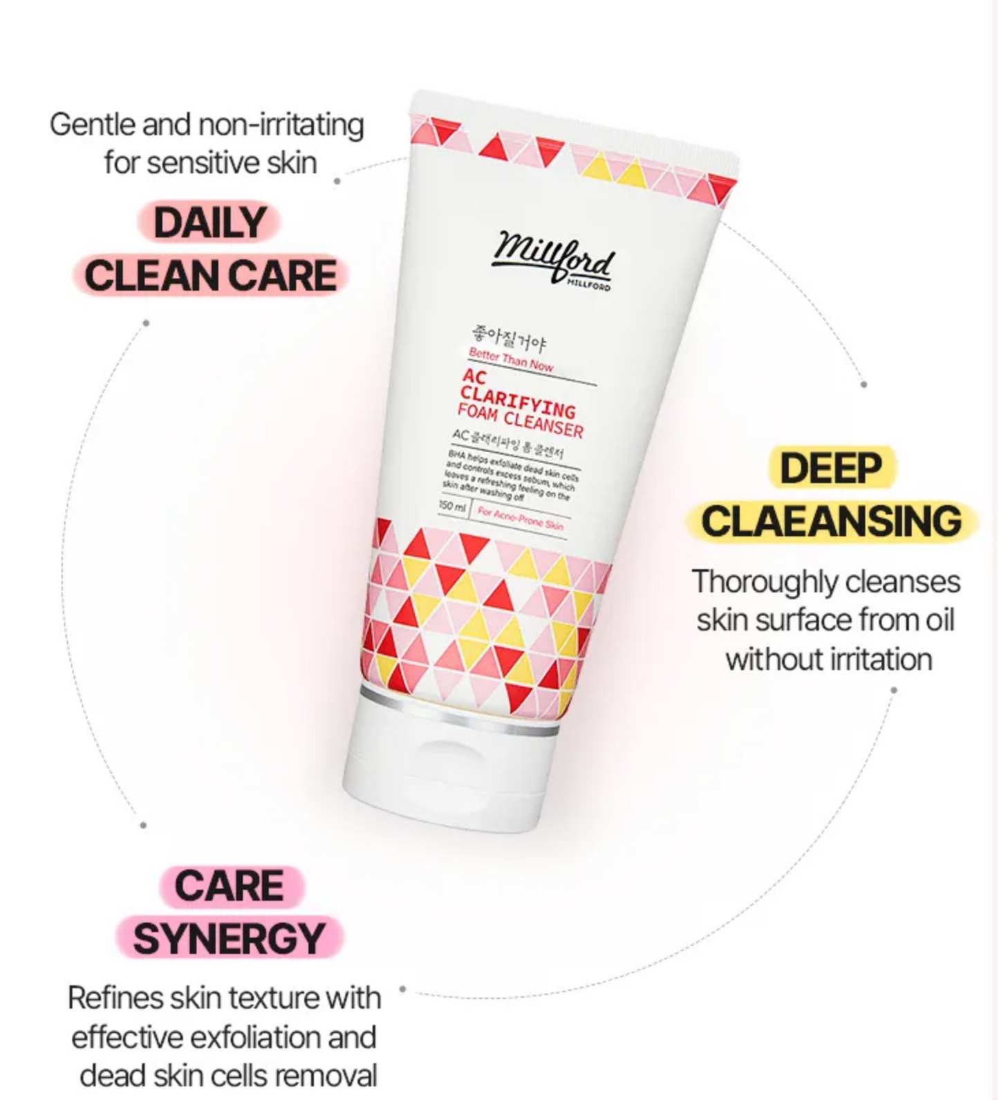 MILLFORD AC DETERGENTE SCHIUMOSO SCHIARENTE PER PELLI GRASSE