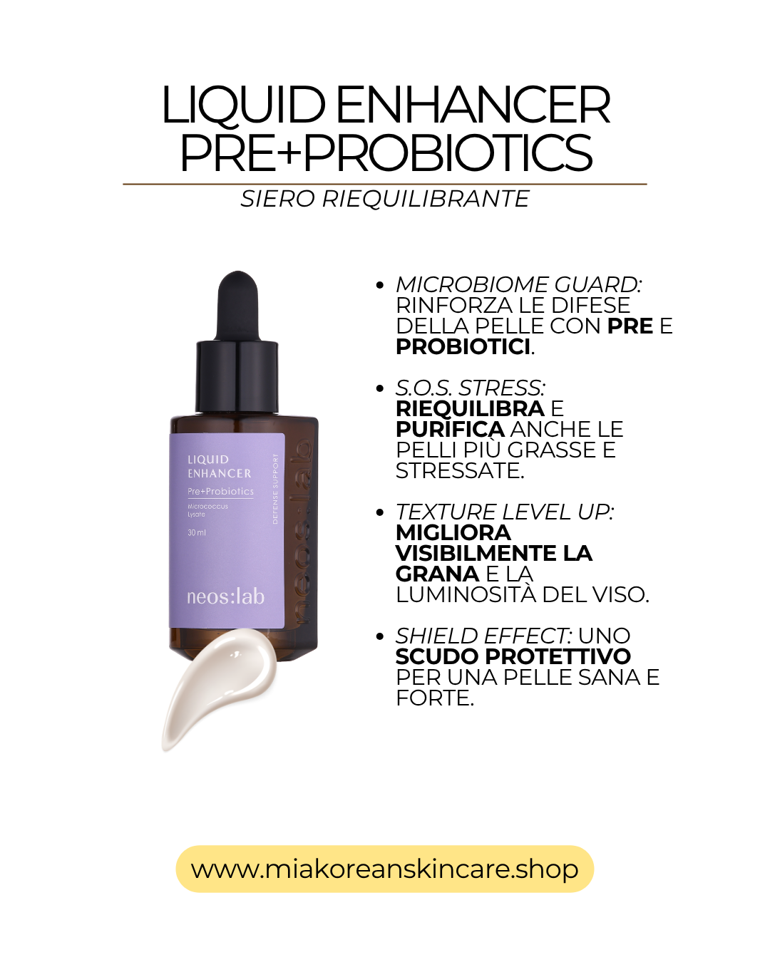 NEOS LAB - Siero viso antiage con PRE-PROBIOTICS 30 ml
