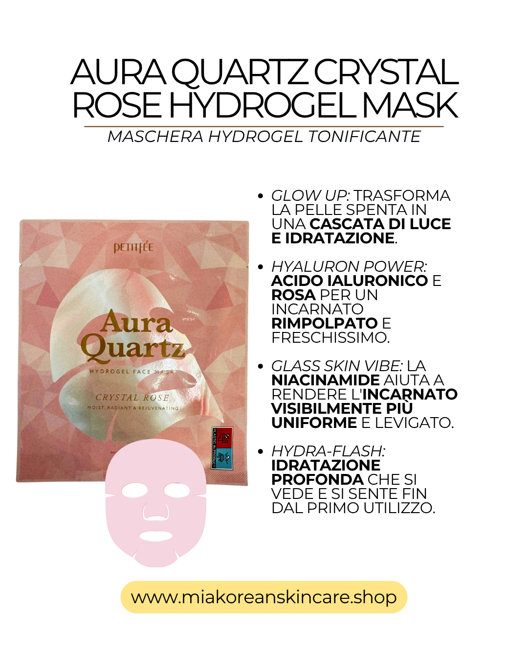 PETITFEE - Maschera viso in hydrogel con estratti minerali