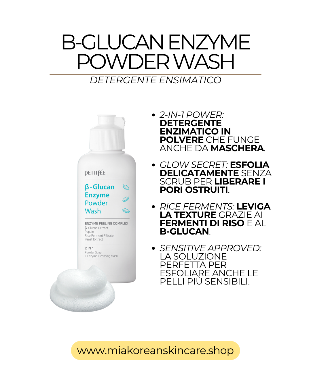 PETITFEE - Detergente enzimatico in polvere 80gr