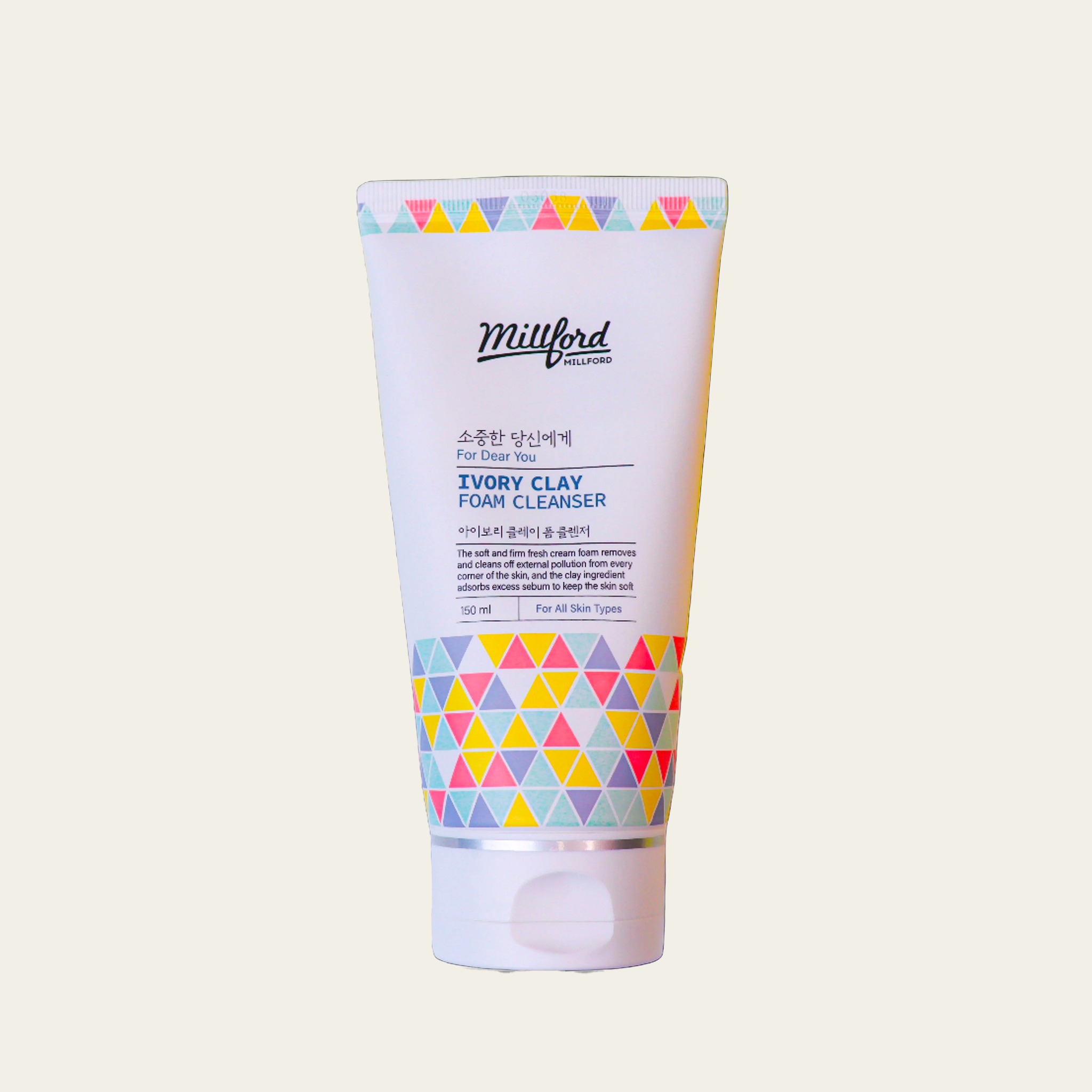 MILLFORD - Detergente viso schiumoso all'argilla di avorio 150 ml